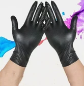 ELMAS DOKULU SİYAH KALIN HİJYENİK NİTRİL ELİDVEN LARGE 50 ADET - 2