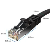 5 adet 2 Metre IRENIS CAT7 Kablo Yassı FTP Ethernet Network LAN Kablosu thumbnail 8