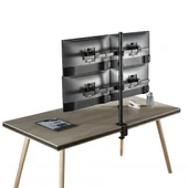 NPO STD5704B Basic 17"-32" VESA Yükseklik/Genişlik Ayarlı Kablo Yönetimli Dörtlü Monitör Tutucu thumbnail 2