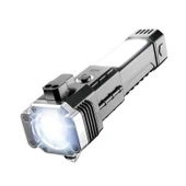 House Pratik HP71 Acil Durum El Feneri 4 Modlu Powerbank & Cam Kırma Çekici Type-C Şarjlı Siyah - 1