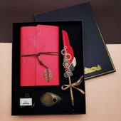 Defterli Divit Kalem Seti Kırmızı - 1