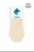 Kadın Bej Pamuklu Babet Çorap 5’li Paket thumbnail 2