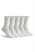 Erkek Beyaz Pamuklu Soket Çorap 5’li Paket thumbnail 1