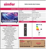 Simfer 50SFSA6B 50" 127 Ekran Uydu Alıcılı 4K Ultra HD Android LED TV - 4
