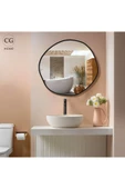 CG HOME asimetrik ayna, dekoratif ayna, duvar aynası, banyo aynası, holl aynası 70 cm thumbnail 3