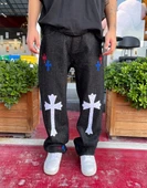 Ultra Premium Cross Cristal Baggy Kot Pantolon - 1