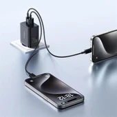 Baseus Cube Type-C + USB Girişli U+C 20W Hızlı Şarj Cihazı iPhone 15 14 13 12 11 Uyumlu Samsung ve Android Uyumlu Beyaz thumbnail 5