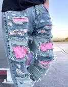 Ultra Premium Rose Art Baggy Kot Pantolon - 5