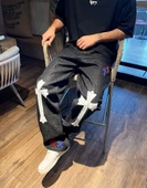 Ultra Premium Cross Cristal Baggy Kot Pantolon - 2