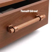 Hisar Soft Antik Bakır Metal Çizgili 160mm Kulp Mobilya Çekmece Dolap Kapak Kulpu Dayanıklı Kulpları thumbnail 3