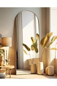 CG HOME Gold Metal Boyayna Metal Çerçeveli, Oval Ayaklı Boy Aynası 180x70 thumbnail 4