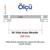 Hisar Soft Antik Bakır Metal Çizgili 160mm Kulp Mobilya Çekmece Dolap Kapak Kulpu Dayanıklı Kulpları thumbnail 4