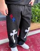 Ultra Premium Cross Cristal Baggy Kot Pantolon - 4