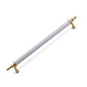 Mobilya Kulp Modern Dayanıklı Dolap Çekmece Kulbu Dekoratif Mobilya Aksesuarı Beyaz Gold 224mm Metal thumbnail 5