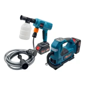 Fixonic Be-Welt BHD02 Şarjlı Yıkama Makinesi ve Şarjlı Mini Kompresör Çantalı Set thumbnail 1