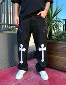 Ultra Premium Cross Cristal Baggy Kot Pantolon - 3