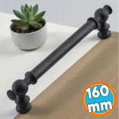 Mobilya Mutfak Çekmece Dolap Dolabı Kapak Kulpları Kulbu Kulpu 160 mm 160 cm Siyah Kulp Metal thumbnail 1