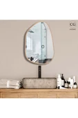 CG HOME Asimetrik Ayna, 75X55 cm, Konsol Aynası, Dresuar Aynası, Duvar Aynası, Şişecam Ayna thumbnail 2