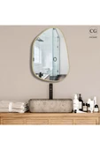 CG HOME Asimetrik Ayna, 75X55 cm, Konsol Aynası, Dresuar Aynası, Duvar Aynası, Şişecam Ayna thumbnail 3