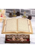Hediyelik Kur'an-ı Kerim Kadife Gold Tespihli Ah.kutu Orta B. thumbnail 3