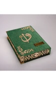 Hediyelik Kur'an-ı Kerim Raşel Kutu Yeşil Orta B. Tes. Gold Plek. thumbnail 4