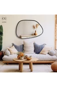 CG HOME Asimetrik Ayna, 75X55 cm, Konsol Aynası, Dresuar Aynası, Duvar Aynası, Şişecam Ayna thumbnail 3