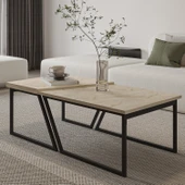 Verona İkili Orta Sehpa – Modern Tasarım Metal Ayaklı Sehpa Seti - 6