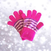 Kız Çocuk Eldiven Fuşya 4-8 Yaş thumbnail 2