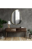 CG HOME Asimetrik Ayna, 75X55 cm, Konsol Aynası, Dresuar Aynası, Duvar Aynası, Şişecam Ayna thumbnail 1