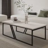 Verona İkili Orta Sehpa – Modern Tasarım Metal Ayaklı Sehpa Seti - 6