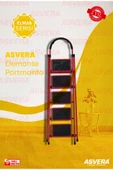 ASVERA Patika 5’li Ev Tipi Merdiven – Hafif, Kırmızı, Dayanıklı ve Estetik Tasarım thumbnail 2