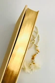 Kur'an-ı Kerim Hafız Boy (14X20 TERMO DERİ GOLD) Ve Inci Tesbih - Gelin Çeyiz thumbnail 4