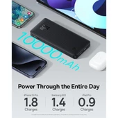 Basues Airpow Lite Power 10.000mAh 15W Taşınabilir Şarj Cihazı - Siyah thumbnail 4