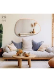 CG HOME Asimetrik Ayna, 75X55 cm, Konsol Aynası, Dresuar Aynası, Duvar Aynası, Şişecam Ayna thumbnail 1