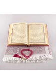 Seccade + Tesbih + Kuran Hediye Seti (orta Boy, Fuşya Pembe) thumbnail 3