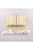 Seccade + Tesbih + Kuran Hediye Seti (hafız Boy, Beyaz-1) thumbnail 3