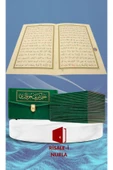 Kuran-ı Kerim Hatim Seti 30 Cüz Orta Boy Bez Ciltli Çantalı Hediyelik Kuranı Kerim Gelin Damat Çeyiz thumbnail 2