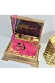 Isimli Kadife Kuranı Kerim Gold Sandık (FUŞYA PEMBE) Hafız Boy (14*20 CM) Ayraç,tesbih Seti thumbnail 3