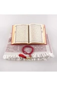 Seccade + Tesbih + Kuran Hediye Seti (hafız Boy, Kırmızı) thumbnail 3