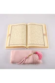 Şal + Tesbih + Kuran Hediye Seti (orta Boy, Toz Pembe) thumbnail 3