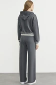 Kapüşonlu Rahat Kalıp Scuba Eşofman Takım - Antrasit thumbnail 6