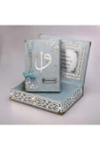 Tesbih Kuran Hediye Seti (ORTA BOY, ELİFVAV, GÜMÜŞ PLEKSİ, RAŞEL KUTU, BEBE MAVİ) thumbnail 1