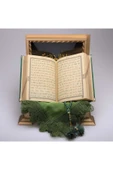Şal + Tesbih + Kuran Hediye Seti (hafız Boy, Kadife, Zeytin Yeşili) thumbnail 3