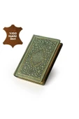 Büyük Cep Boy Hakiki Deri Kur'an-ı Kerim (YEŞİL RENK) thumbnail 2
