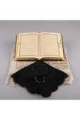 Şal Seccade Tesbih Kuran Hediye Set (HAFIZ B, KDF, SİYAH-1) thumbnail 3