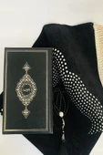 Siyah Termo Deri Kuran-ı Kerim ,az Desenli Şönil Seccade, Inci Tesbih Set thumbnail 1