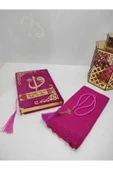Isimli Kuranı Kerim Ortaboy (16X24)(FUŞYA PEMBE, MÜHÜRLÜ)namaz Örtüsü, Tesbih, Ayraç Seti thumbnail 2