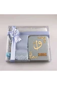 Şal + Seccade + Tesbih + Kuran Hediye Seti (çanta Boy, Kadife, Açık Mavi) thumbnail 1