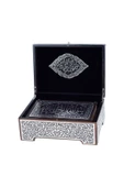 Rahleli Kanat Sandıklı Siyah Kaplama Gümüş Kur'an-ı Kerim (orta Boy) thumbnail 2