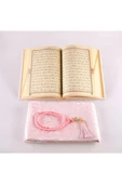 Seccade + Tesbih + Kuran Hediye Seti (Çanta Boy, Yeni Cilt, Pembe) thumbnail 3